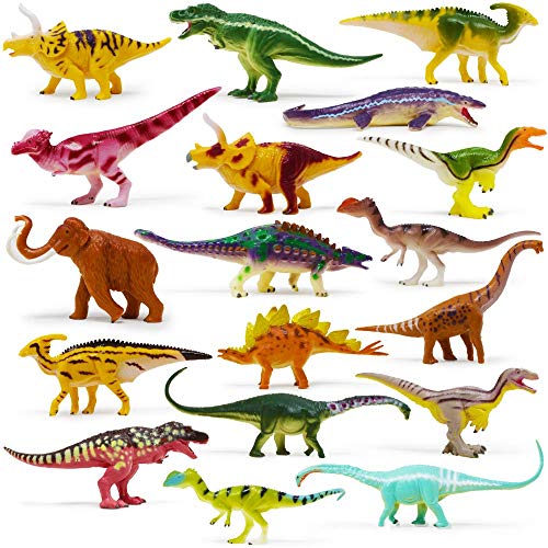 Boley 18 Pack 4' Dinosaur Toy Set - The Gosnell Model - Educational Dinosaur Toy and Mammoth Action Figure Playset for Kids - Great As Dinosaur Toys and Birthday Party Favors! - Ages 3 and Up!