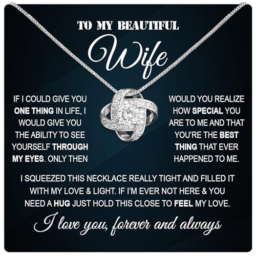 Mothers Day Gifts For Wife From Husband, Mothers Day Necklace For Wife, To My Wife Necklace From Husband With Box, To My Soulmate Necklace For Women, Wife Gifts From Husband, Wife Birthday Gift Ideas