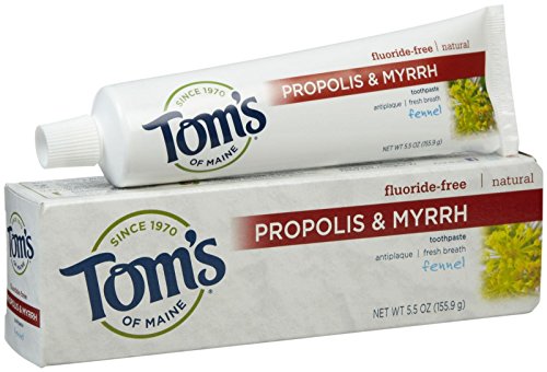 Tom's of Maine, Propolis & Myrrh Fluoride Free Toothpaste - Fennel, 5.5 Ounce