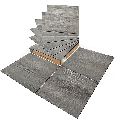 Art3d Peel and Stick Vinyl Floor Tiles 30-Pack 12 x 12 inch, Self Adhesive Waterproof Flooring Wood Planks for Kitchen, Dining Room, Bedrooms, Cover 30 Sq. Ft, Taupe Ash