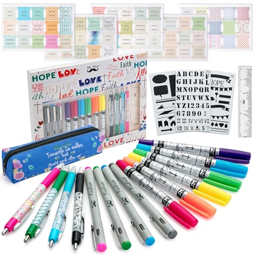 Mr. Pen- Bible Pages Kit, Journaling Supplies- Highlighters and Pens No Bleed, Bible Study Journal
