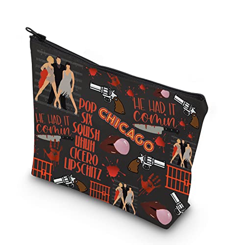 WCGXKO Musical Gift Chicago Musical Inspired Gift Six Squish Uh Uh Cicero Lipschitz Zipper Pouch Cosmetic Bag (Chicago Music)