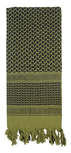 Rothco Shemagh Tactical Desert Keffiyeh Scarf – Versatile Head and Neck Wrap – Great for Camping, Hiking, and Other Outdoor Activities – Olive Drab