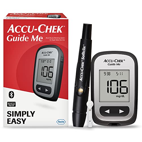 Accu-Chek Guide Me Glucose Monitor Kit for Diabetic Blood Sugar Testing: Guide Me Meter, Softclix Lancing Device, and 10 Softclix Lancets