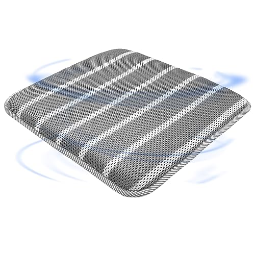 AEROiVi Office Chair Cushion, Non-slip Car Seat Cushion with 3D Airmesh Pad Easy to Wash Breathable for Long Sitting for Relief and Comfort Square