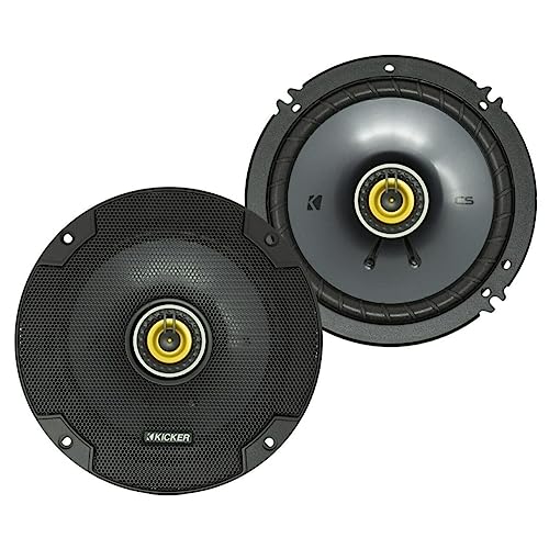 Kicker 46CSC654 CS-Series CSC65 6.5-Inch (160mm) Coaxial Speakers, 4-Ohm (Pair)