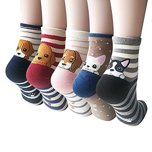 YSense Wear Women's Cute Animal Socks 5 Pairs, Multicolor