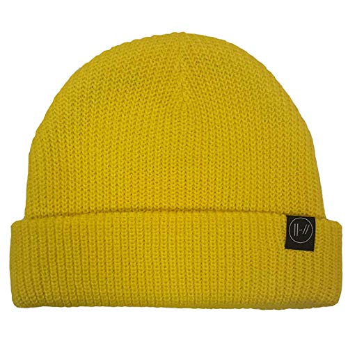 Twenty One Pilots Beanie Hat Double Bars Band Logo Official Yellow Size One Size