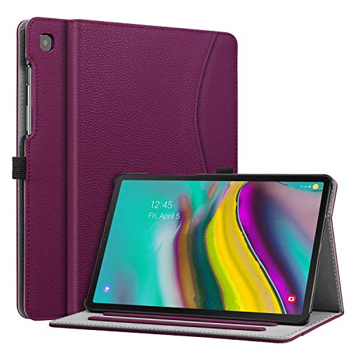 Fintie Case for Samsung Galaxy Tab S5e 10.5 2019 Model SM-T720/T725/T727, Multi-Angle Viewing Stand Cover with Pocket Auto Sleep Wake Feature, Purple