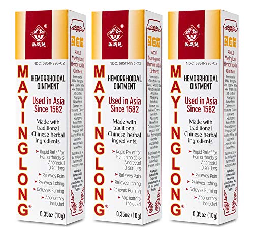 Mayinglong Musk Hemorrhoidal Ointment, Helps Relieve Itching, Burning, or Discomfort Fast (3 Pack)
