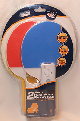 2 Pack Ping Pong Paddles for Wii Remote