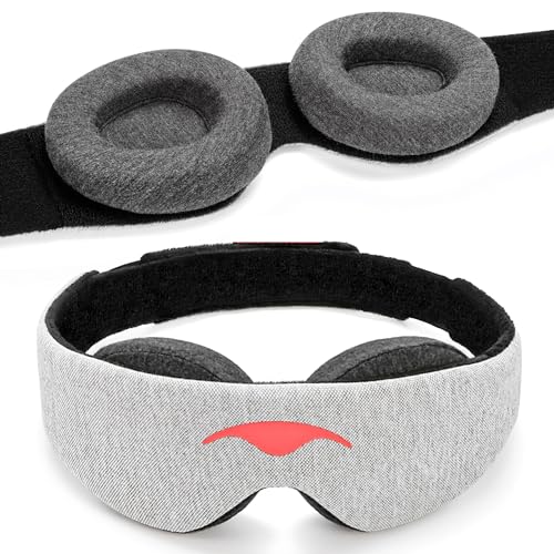 Manta Sleep Mask - 100% Light Blocking Eye Mask, Zero Eye Pressure, Comfortable & Adjustable Sleeping Mask for Women Men, Perfect Blindfold for Sleep/Travel/Nap/Shift Work