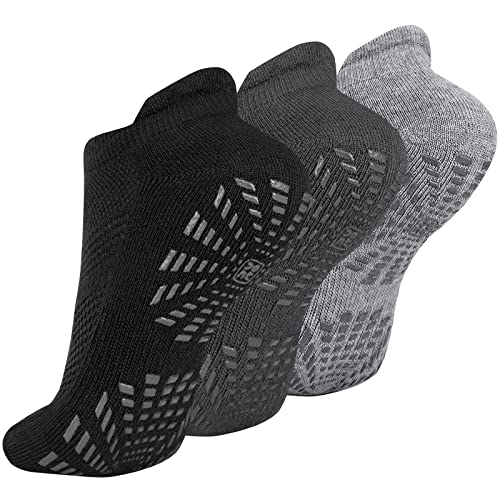 unenow Merino Wool Socks with Grips Cushion, Non Slip Socks for Yoga, Hospital, Home, Soccer