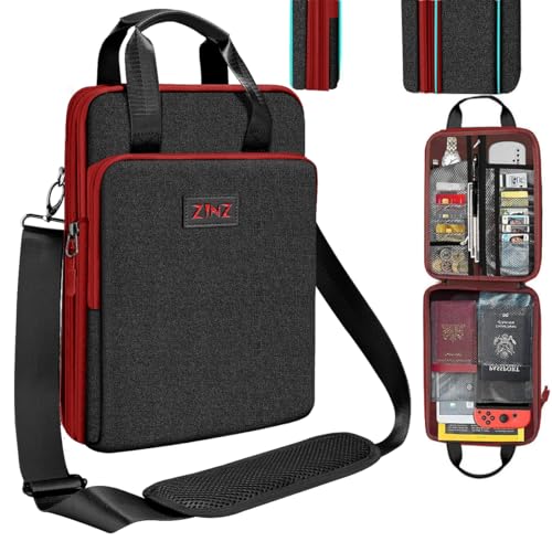 ZINZ Slim & Expandable Case 12.9 13 inch Travel Laptop Shoulder Bag for 13' MacBook Air/Pro M1 M2,12.9 iPad Pro,B01K02