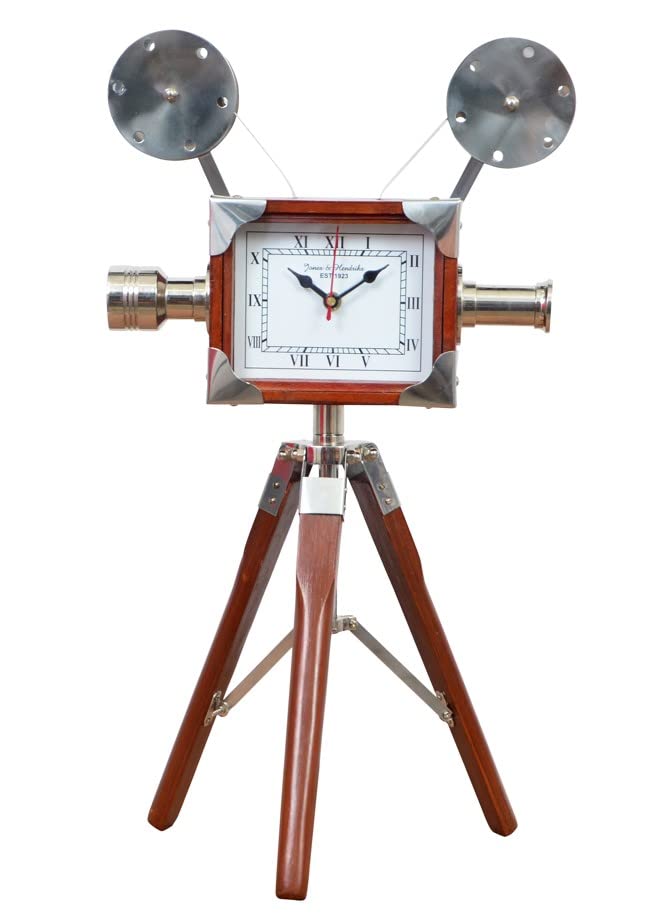 Vintage Style Look Tripod Projector Clock with Tripod Stand | Projector Clock for Decoration, Home, Living Room and Office Decorations.