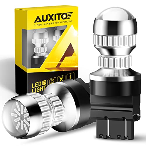 AUXITO LED Brake Tail Light Bulbs 3156 3157 LED Bulb Red 400% Brighter 3056 3057 3047 4057 LED Bulbs for Tail Stop Brake Turn Signal Lights, Brilliant Red
