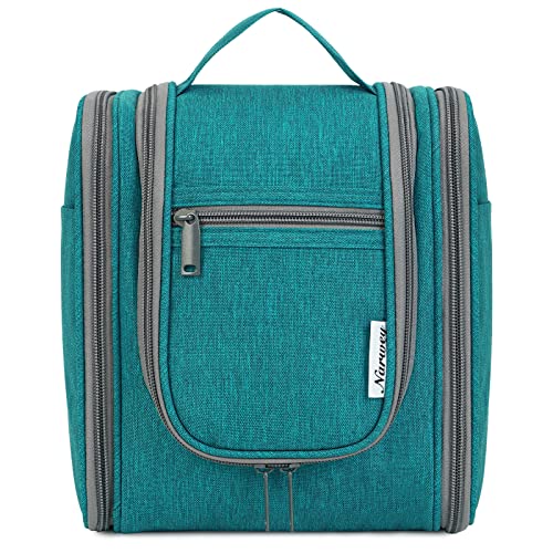 Narwey Hanging Travel Toiletry Bag Cosmetic Make up Organizer for Women and Men (Medium, Teal)