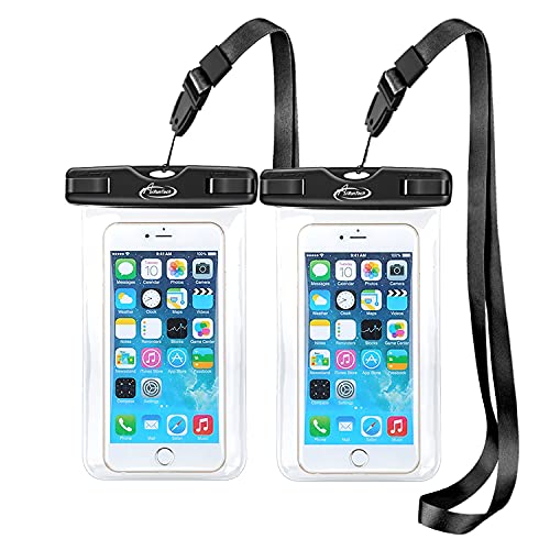 AiRunTech Waterproof Case, Waterproof Cell Phone Dry Bag Compatible for iPhone 14/13/12/12 Pro Max/11/11 Pro/SE/Xs Max/XR/8P/7 Galaxy up to 7.0', Phone Pouch for Beach Kayaking Travel (2 Pack)