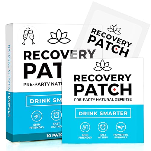 Party Treats Patches 10 Pack - Wake Up Refreshed & Energized with Our 100% Natural Ingredients Party Patch - Individually Wrapped, Skin-Friendly & Waterproof - Enhanced Morning Formula