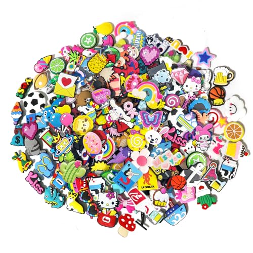 35,50,100 Pcs Random PVC Shoe Charms,Garden Shoes Cute Shoe Charms Wristband Bracelet Decoration with Different Designs Shape for Girls,Boys and Adult Party Gift(35)