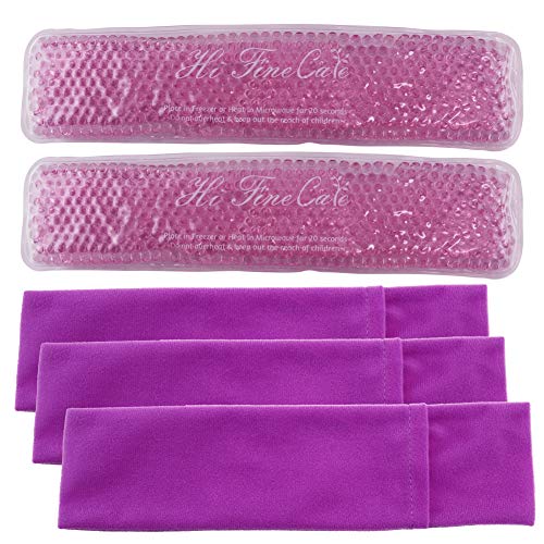Perineal Cooling Pad, Postpartum Cold Packs Gel Bead Ice Pack Cold Therapy for Women After Pregnancy and Delivery, 2 Ice Pack and 3 Cover (Purple)