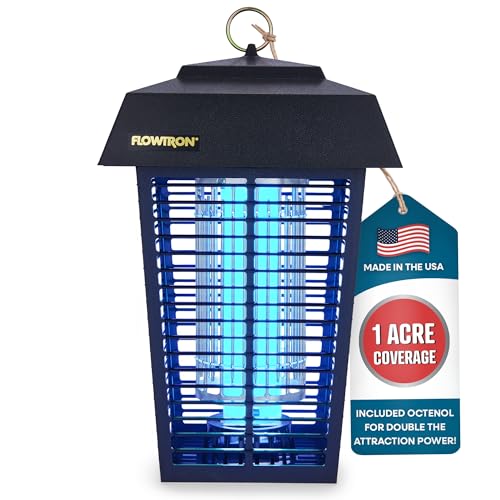 Flowtron Bug Zapper, 1 Acre of Outdoor Coverage with Powerful 40W Bulb & 5600V Instant Killing Grid, Electric Insect, Fly & Mosquito Zapper, Made in The USA