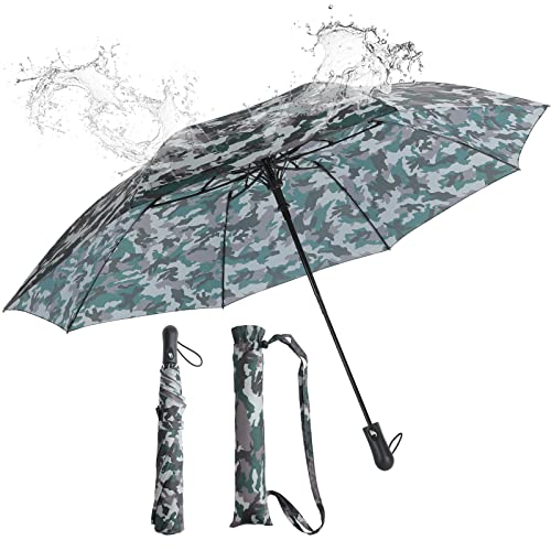 Cooloutdoors Compact Light Weight Mini Rain Windproop UV Protection Folding Automatic Open and Close Umbrellas for Travel,Golf,Fishing with Sturdy Handle for Kids Woman,Man with Colorful Options