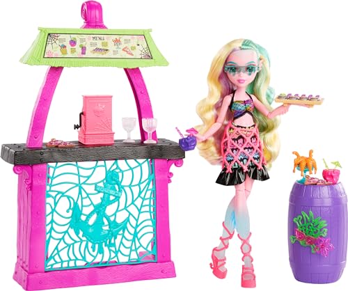 Monster High Doll and Playset, Lagoona Blue Scare-adise Island Snack Shack with Food Accessories and Color Change Drinks