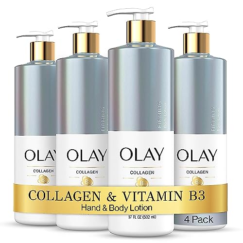 Olay Firming & Hydrating Body Lotion with Collagen, 17 fl oz Pump, (Pack of 4)