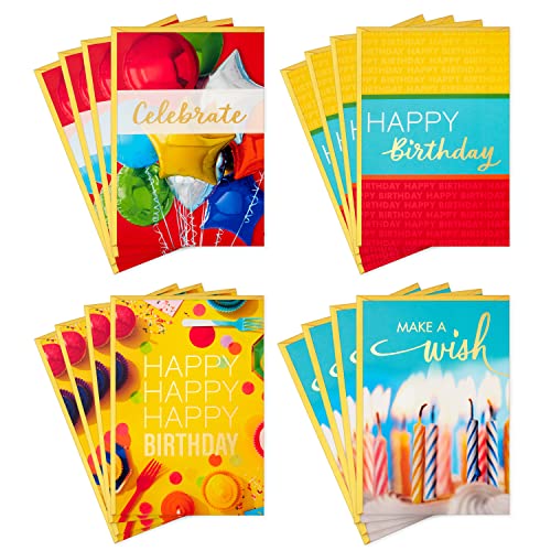 Hallmark Birthday Cards Assortment, 16 Cards with Envelopes (Classic Celebrate)
