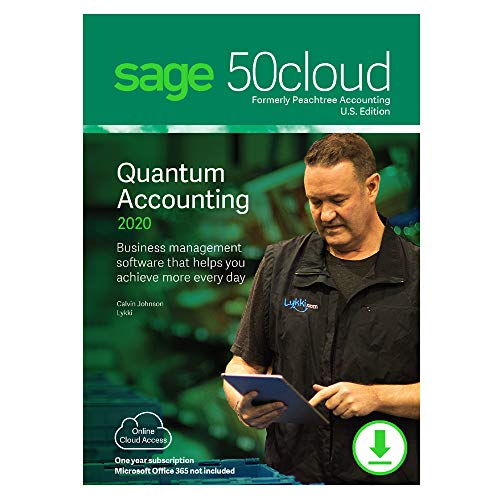 Sage 50cloud Quantum Accounting 2020 U.S. 2-User One Year Subscription [PC Download]