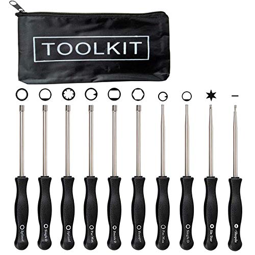 Carburetor Adjustment Tool Kit 10 Pcs Screwdrivers for Common 2 Cycle Small Engine STIHL Poulan Husqvarna MTD Ryobi Homelite Trimmer Weed Eater Chainsaw Carb Tune up Adjusting Tool