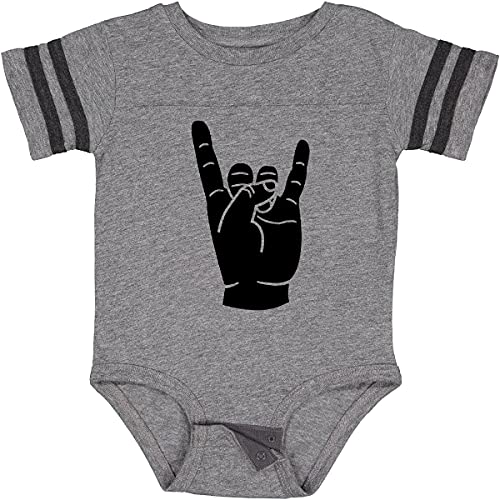 inktastic Rocker Horns Baby Bodysuit Newborn Football Heather and Smoke 18b1d