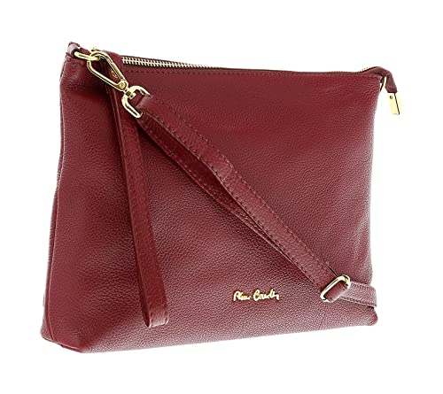 Pierre Cardin Cherry Leather Simple Everyday Small Clutch Crossbody Pouch for womens