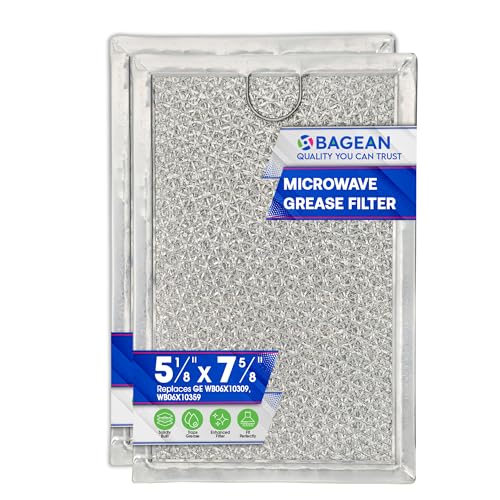 Microwave Filter Replacement 7.64” x 5.12” for GE WB06X10309 WB06X10359 Microwave Grease Filter - Also Fit’s LG Kenmore and More - Filters Kitchen Oven Air Entering Over the Range Vent Fan (2-Pack)