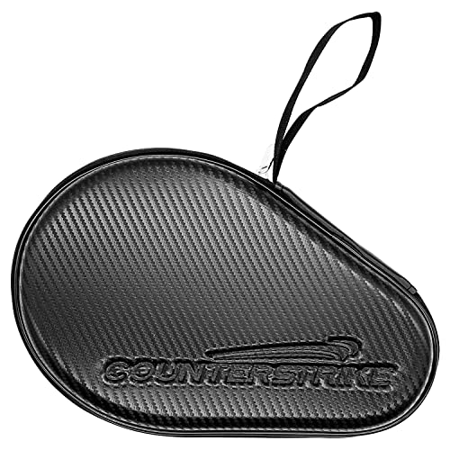 COUNTERSTRIKE Ping Pong Paddle Case | Table Tennis Paddle Hard Case | Table Tennis Racket Case | Hard Shell | Water Resistant (Black Matte Fiber)