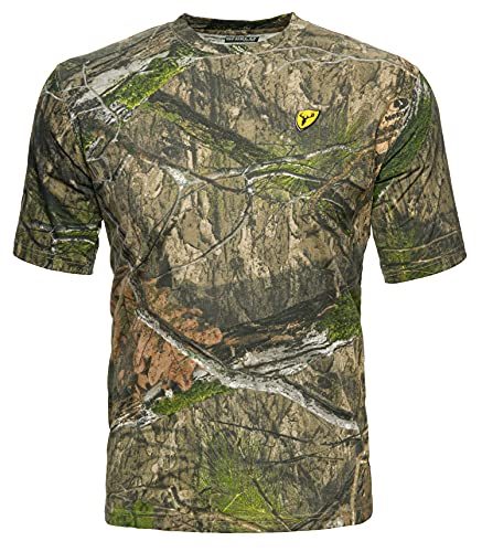 SCENTBLOCKER Scent Blocker Fused Cotton Lightweight Short-Sleeve Camo Hunting Shirt for Men (MO Country DNA, XX-Large)
