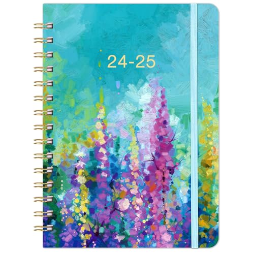 2024-2025 Planner - Planner/Calendar 2024-2025, Jul 2024 - Jun 2025, 2024-2025 Planner Weekly and Monthly with Tabs, 6.3' x 8.4', Hardcover with Back Pocket + Thick Paper - Oil Painting