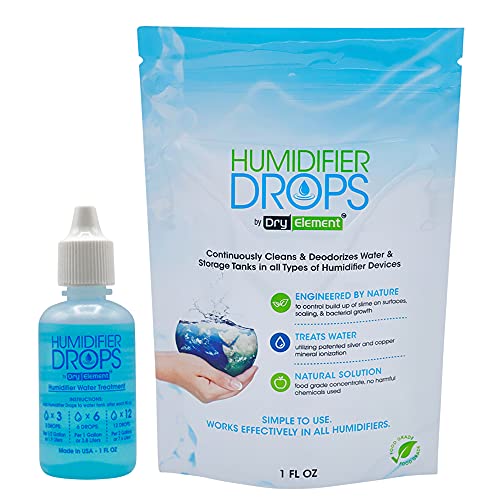 Humidifier Drops - Premium Food Grade Concentrate, Slows Down Residue Accumulation on Surfaces, Minimizes Scaling - Freshens Water in All Humidifier Models, 100+ Day Supply, Made in USA