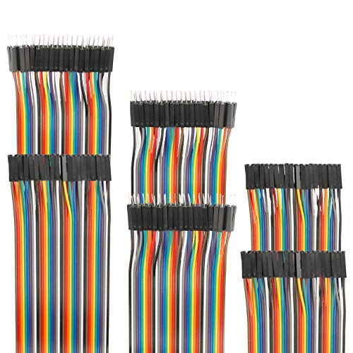 EDGELEC 120pcs Breadboard Jumper Wires 10cm 15cm 20cm 30cm 40cm 50 cm 100cm Wire Length Optional Dupont Cable Assorted Kit Male to Female Male to Male Female to Female Multicolored Ribbon Cables