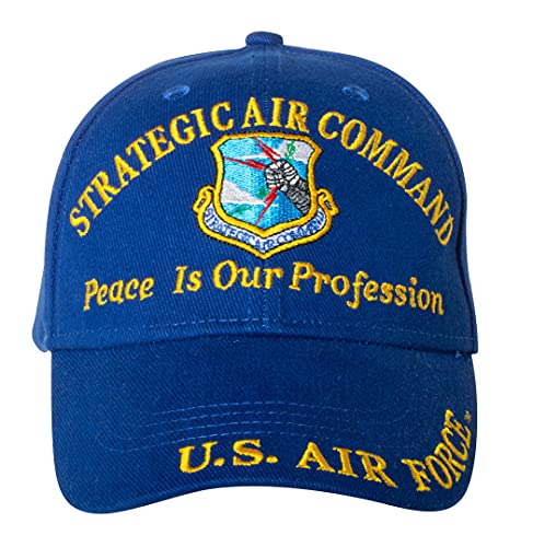 United States Air Force USAF Strategic Air Command Embroidered Cap Hat - Adjustable Blue