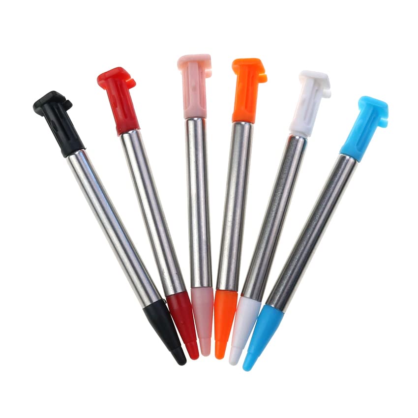 Metal Adjustable Touch Stylus Pen for New 2DS XL LL Video Stylus Pen Game Accessories (All 6Pcs)