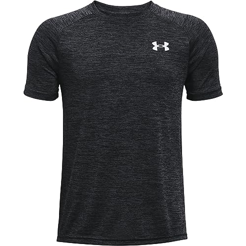 Under Armour Boys Tech 2.0 Short-Sleeve T-Shirt , Black (001)/White , X-Large