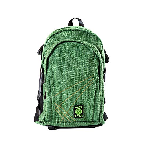 DIME BAGS Urban Hemp Backpack | Original Hemp Backpack for All Genders | Includes Secret Pocket & Removable Airtight Poly Bag (Forest)