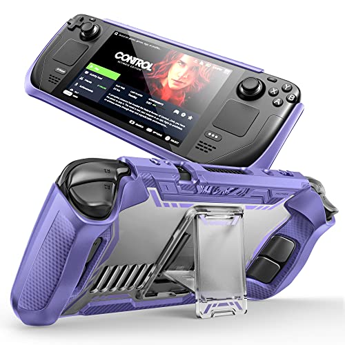 Mumba [Blade Series] Case for Steam Deck/Steam Deck OLED with Kickstand, TPU Grip Shock Protective Cover Accessories, Heat Dissipation Friendly, Anti-Slip & Anti-Scratch Protector (Mauve)