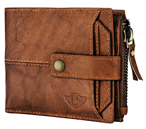 Spiffy Brown Genuine Leather Wallet For Men | Men's Wallet | RFID Men Wallet | Leather Wallet Men