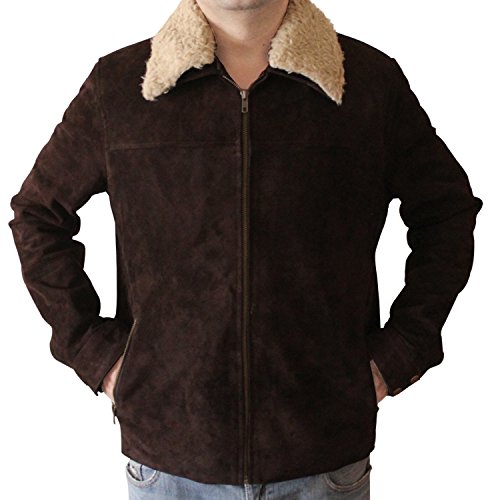 The Walking Dead Rick Grimes Season 5 Suede Jacket Amazon (Large) Brown