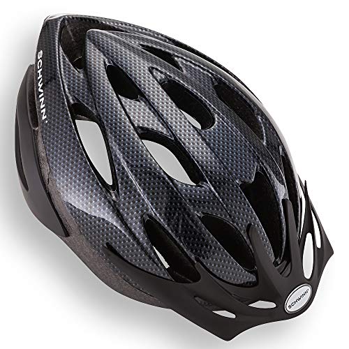 Schwinn Thrasher Bike Helmet for Adult Men Women, Ages 14 and Up with Suggested Fit 58 to 62cm, Non-Lighted, Lightweight with Adjustable Side and Chin Straps, Carbon