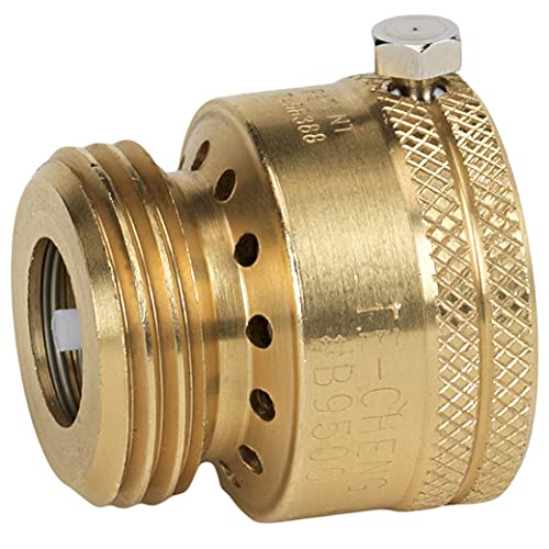 Homewerks Worldwide VACBFPZ4B Vacuum Breaker Hose Bib Backflow Preventer, 3/4 Inch, Brass