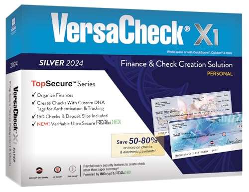 VersaCheck X1 Silver 2024 - Personal Finance and Check Creation Software